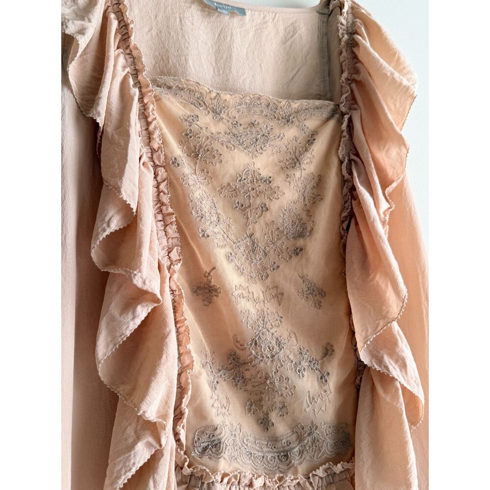 Ethereal Silk & lace embellished mini dress - S - Picture 3 of 6